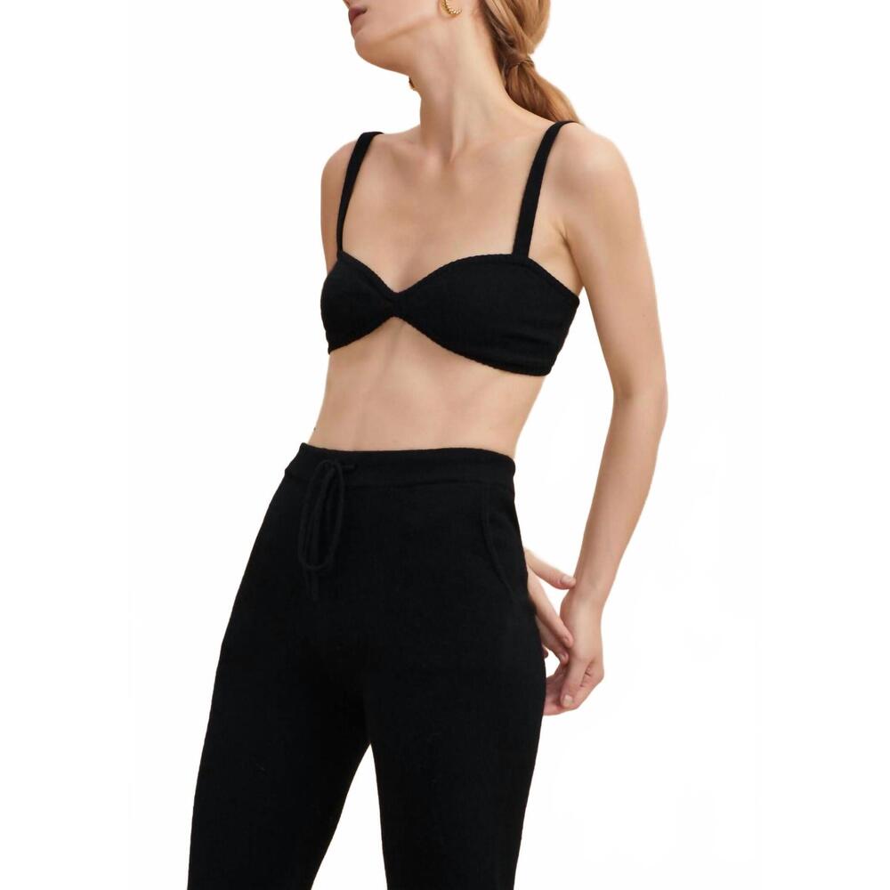 NEW W. CASHMERE vicia cashmere bralette in black